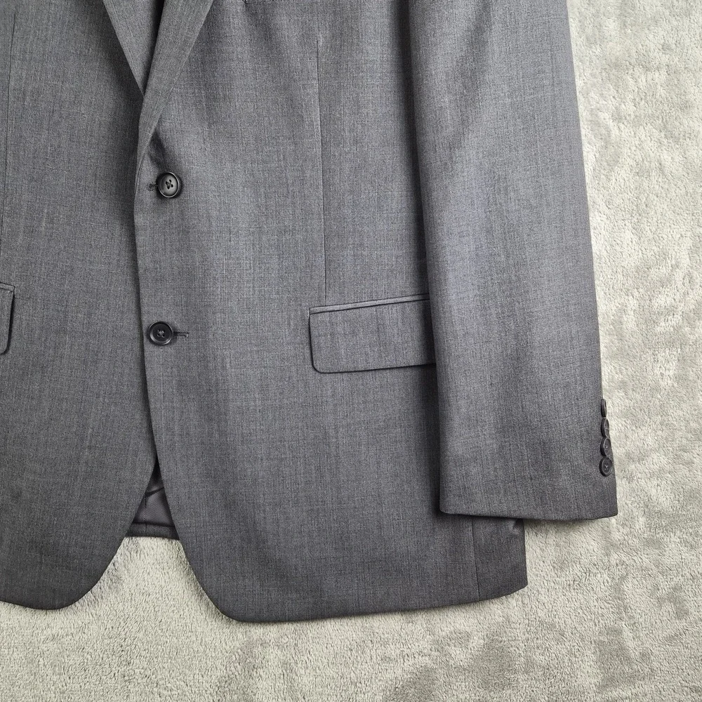 Pronto Uomo Blazer Jacket Mens 46 Gray Wool Blend 2 Buttons Sport Coat‎ Formal